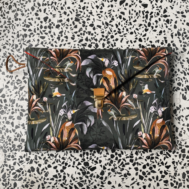 Sauvage N°26 Macbook case with hand-drawn motifs, made in France - Maison Baluchon