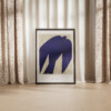 Contemporary wall decor - Poster with hand-drawn blue bird