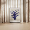 Affiche collection moderniste avec dessin abstrait bleu intense - Maison Baluchon