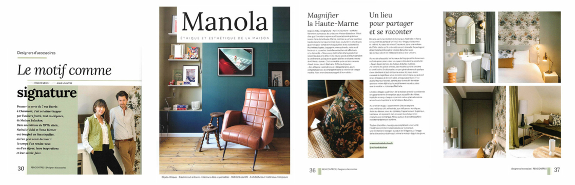 Article de presse, revue décoration - Manola Novembre 2022