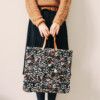 Feather pattern tote bag