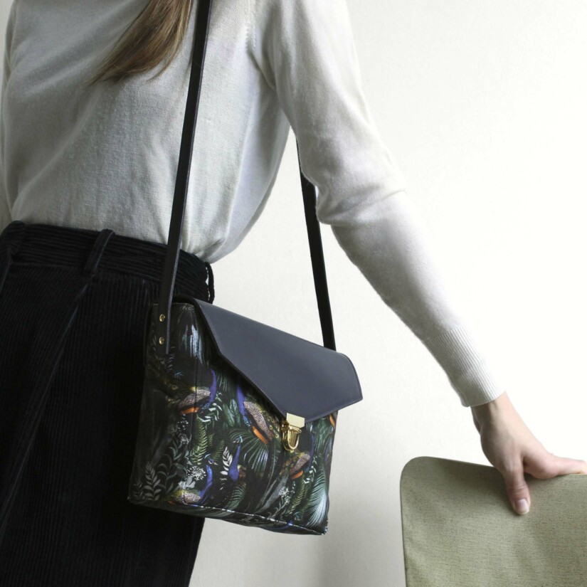 Sac sacoche motif exclusif & singulier Jungle N°17 - Maison Baluchon
