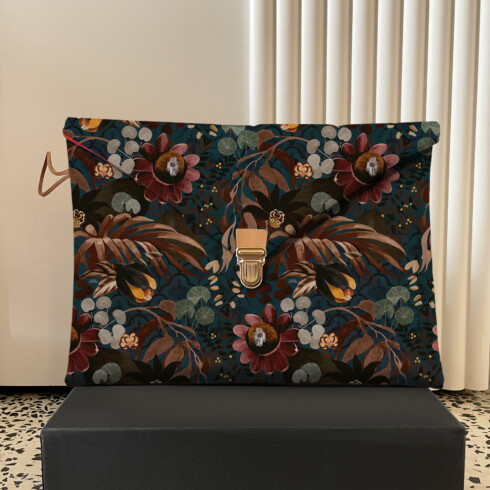 Maison Baluchon - Housse ordinateur imprimé Inde N°04 cadeau fait main