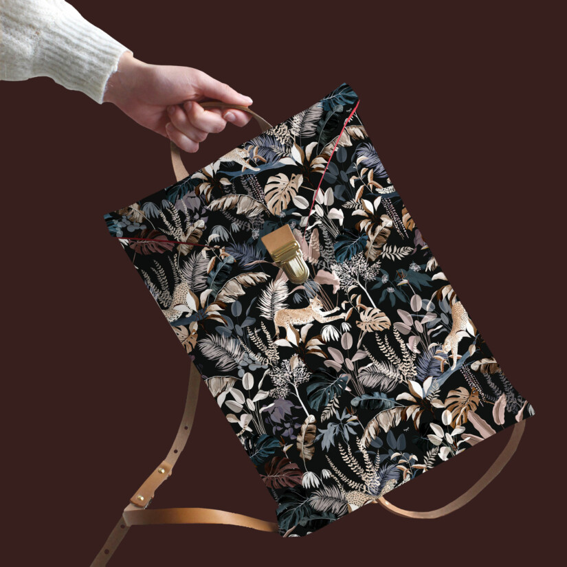 Maison Baluchon - Sac à dos imprimé Jungle N°19 pour les fêtes