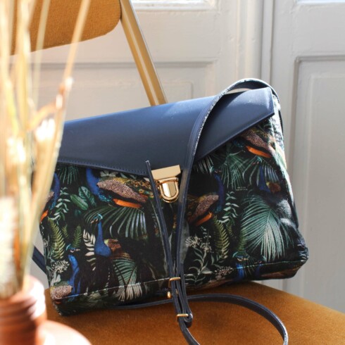 Sac sacoche pour femme avec motif animal & végétal à offrir pour Noël - Maison Baluchon