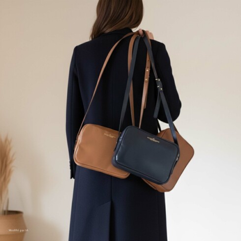 For Christmas, give a timeless fashion accessory: our plain leather shoulder bag - Maison Baluchon