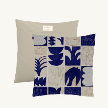 Cushion cover 50 x 50 cm Moderniste N°01 royal blue design