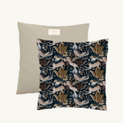 Coussin 50 x 50 cm, motif Jungle N°22 Écru par Maison Baluchon