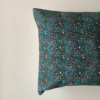 Cushion with blue leopard print filling