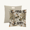 Maison Baluchon - Housse de coussin 50 x 50 cm - Tropical N°17 Écru