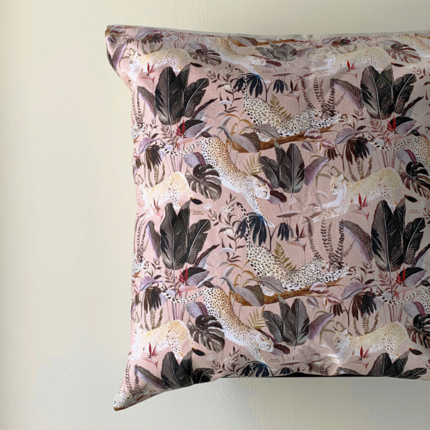 Cushion cover Made in France with Jungle N°21 pattern