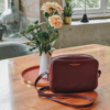 Auburn leather crossbody handbag - Handmade handbag
