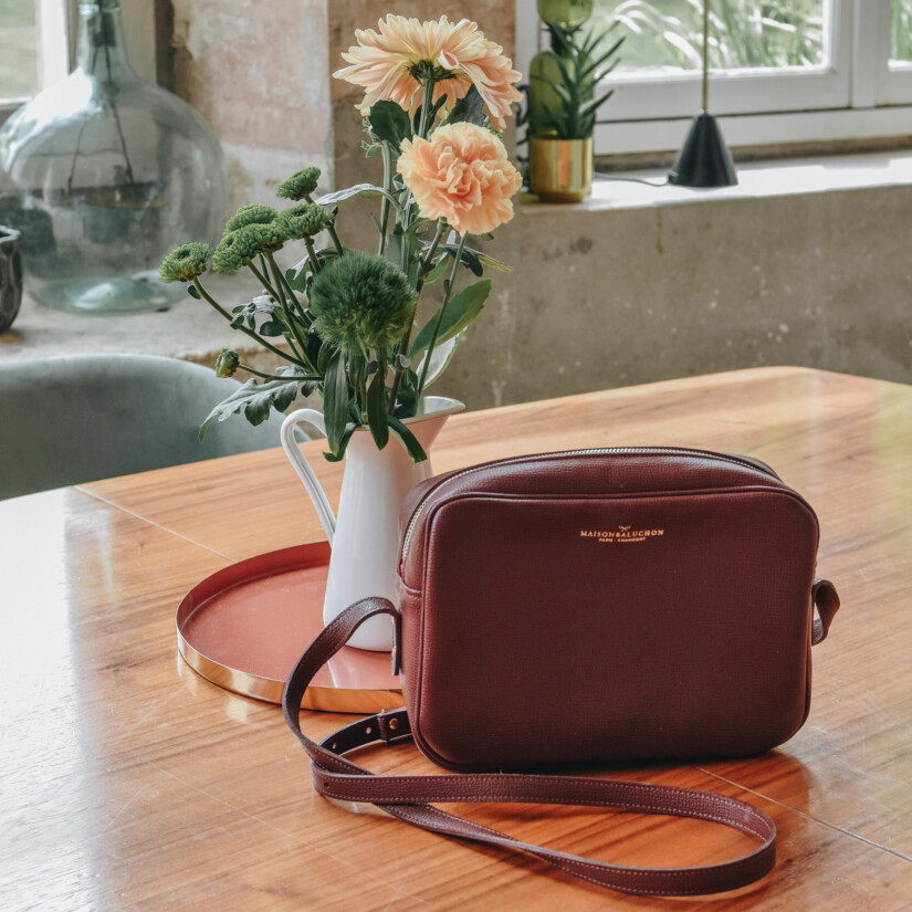 Maison Baluchon - Handmade Auburn leather crossbody handbag