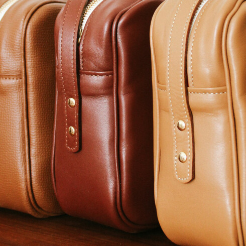 Maison Baluchon - All leather crossbody - Camel, Auburn, Caramel, Cappuccino, Darkblue