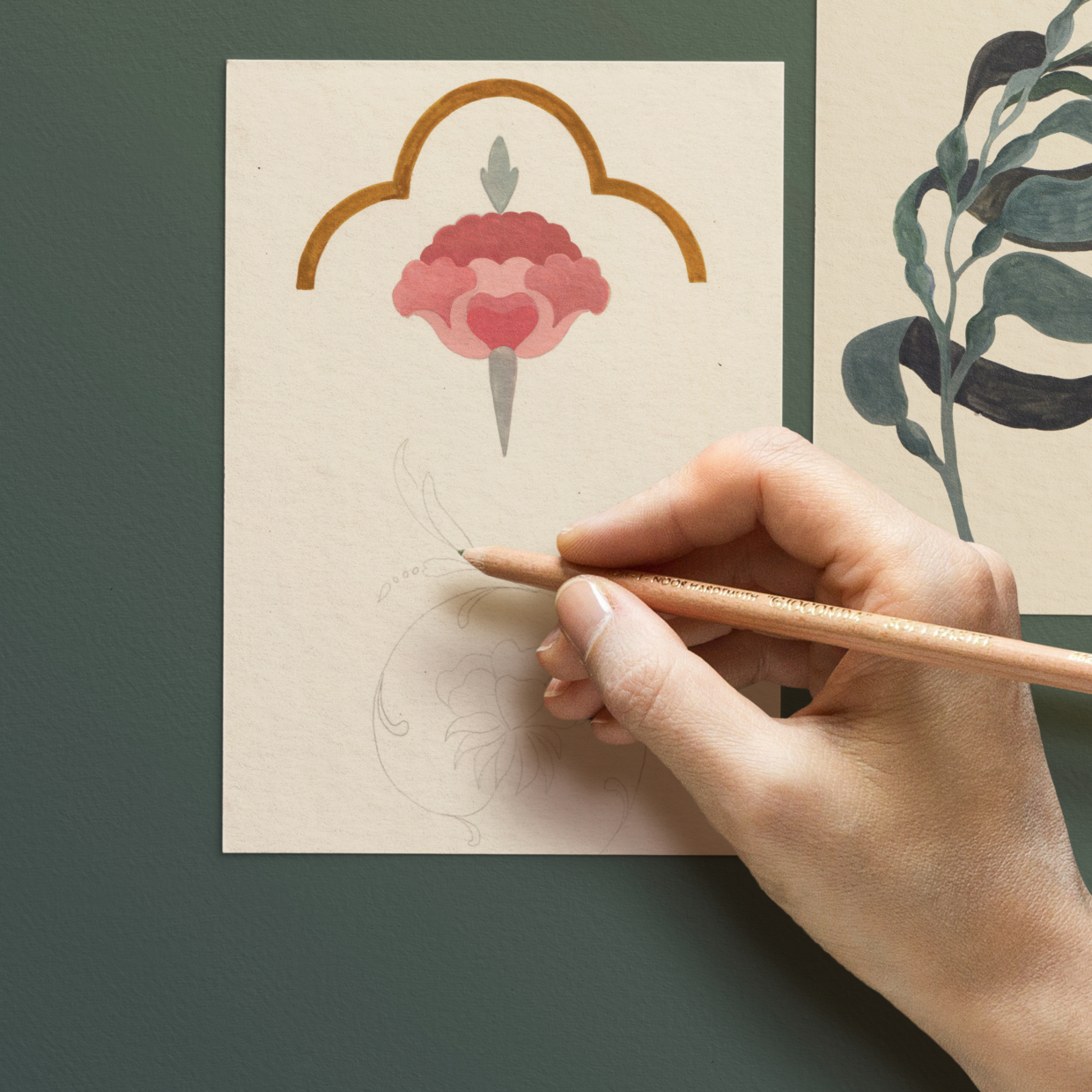 Dessin réalisé à la main - Collection Inde