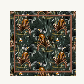Maison baluchon - foulard 65 x 65 cm - Sauvage N°26 Vert