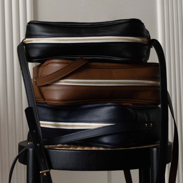 New model: large handbag in grained Italian leather - Maison Baluchon