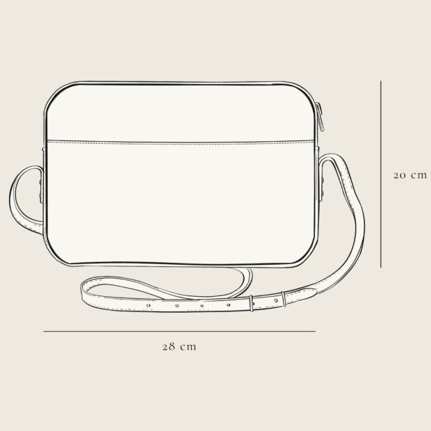 Technical drawing - Large crossbody handbag