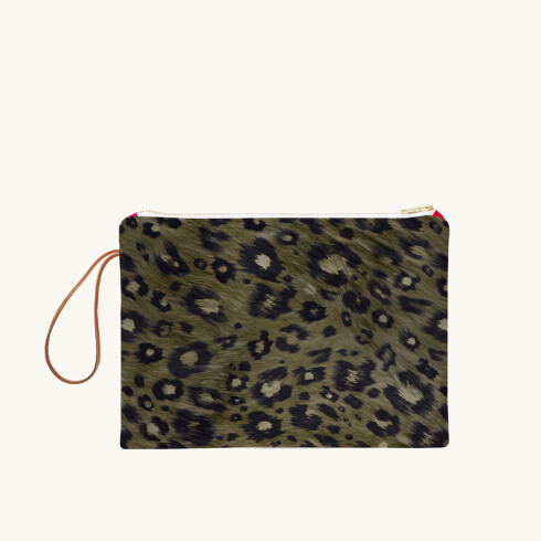 Maison Baluchon - Grande pochette zippée - Sauvage N°21 Kaki