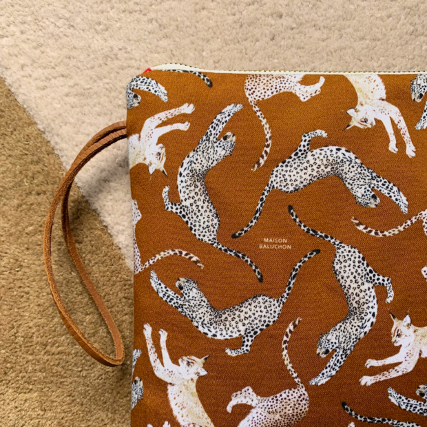 Maison Baluchon - Pochette zippée en tissue - motif animal