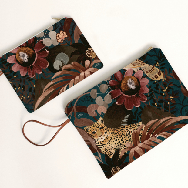 Inde Collection - Zipped fabric pouches