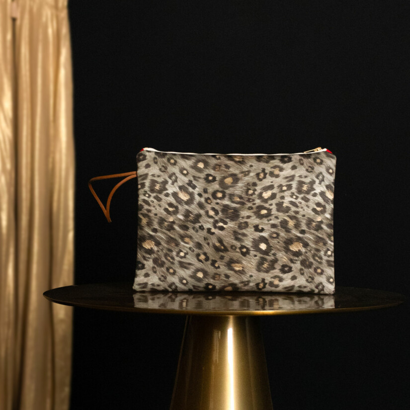 Maison Baluchon - Leopard print clutch bag