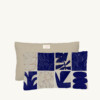 Coussin 50 x 30 cm - Motif Moderniste N°01 Bleu klein - Maison Baluchon