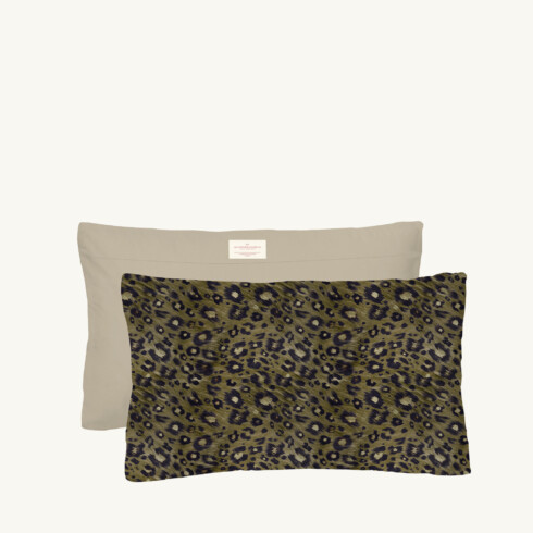 Cushion cover 50 x 30 cm Sauvage N°21 Khaki - Maison Baluchon