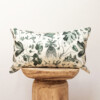 Coussin de décoration motif Herbier du Roi vert - Maison Baluchon
