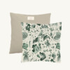 50 x 50 cm green cushion, Herbier du Roi x Maison Baluchon collaboration