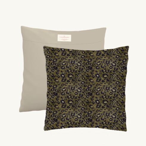 Cushion cover 50 x 50 cm Sauvage N°21 Khaki - Maison Baluchon