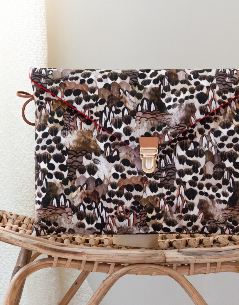 Housse cartable rembourrée pour MacBook avec motif animal - Maison Baluchon