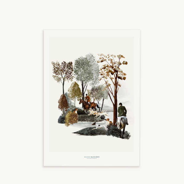 Maison Baluchon - Illustration format A4 - Forêt N°24