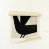 Illustration oiseau simplifié noir sur toile canvas
