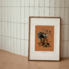 Maison Baluchon - Affiche graphique illustrée au motif sauvage N°26 Terracotta, motif inspiré du monde animal & végétal
