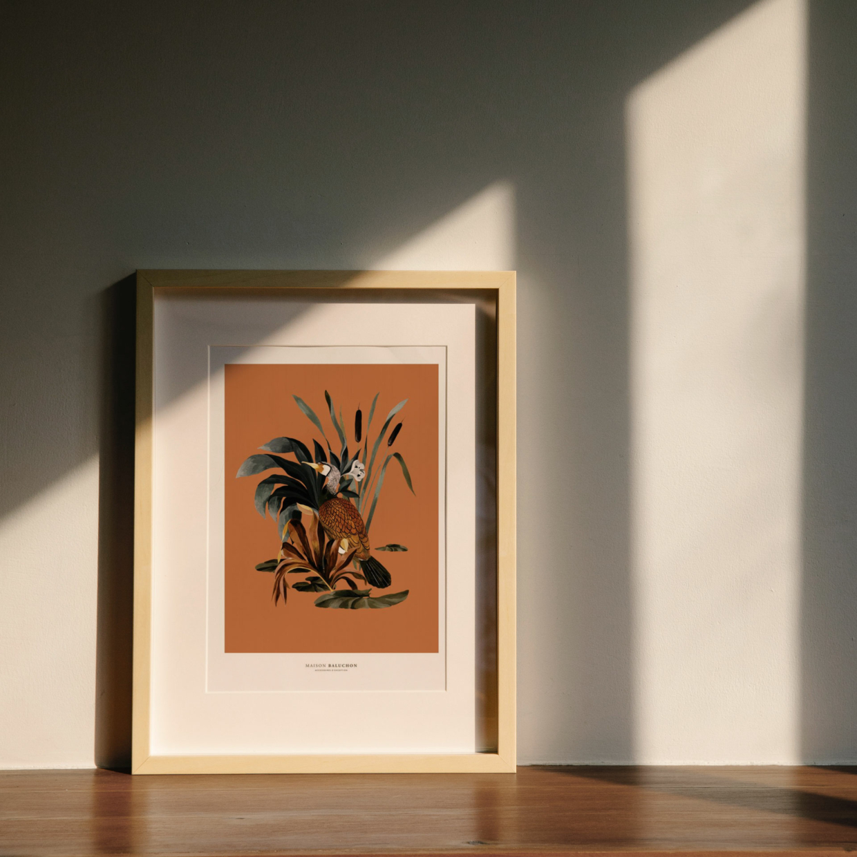 Illustration au motif Sauvage N°26 Terracotta au format A4