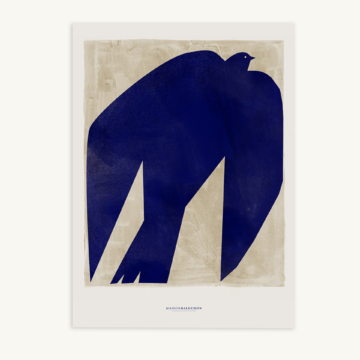 Wall canvas with Moderniste N°06 klein blue illustration