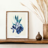 illustration blue tiger frame