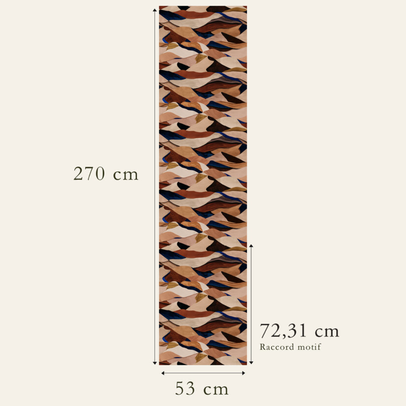 Raccord Graphique wallpaper pattern N°13 terracotta background