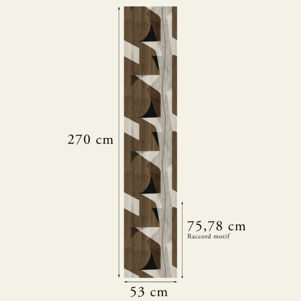 Wallpaper pattern connection - Motif Graphique N°17 - Marron