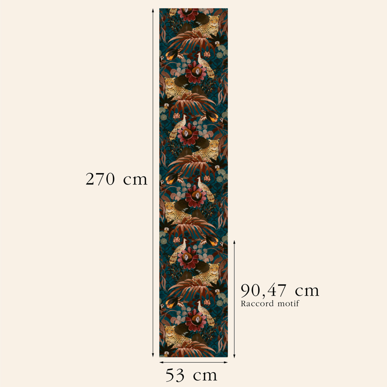 Raccord papier peint du motif Inde N°02