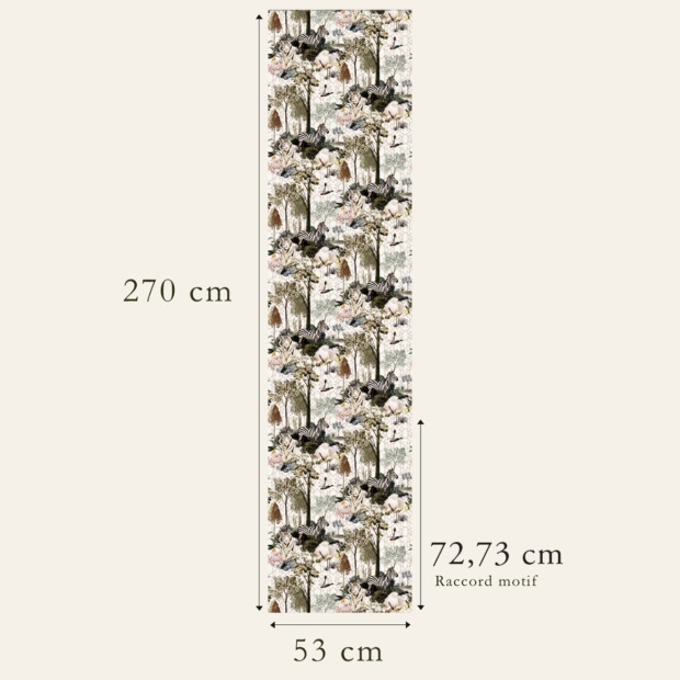 Wallpaper pattern connection - Motif Ménagerie N°01