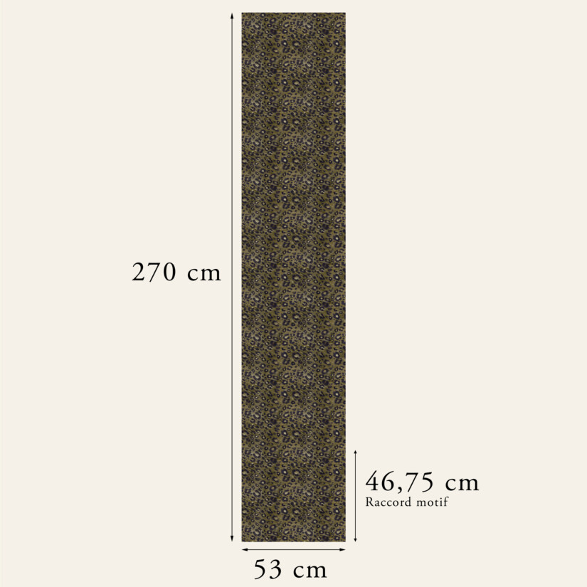 Maison Baluchon - Wallpaper match for the Sauvage N°21 khaki pattern