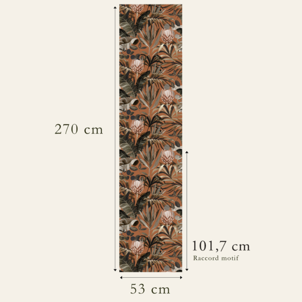 Wallpaper pattern connection - Motif Tropical N°16