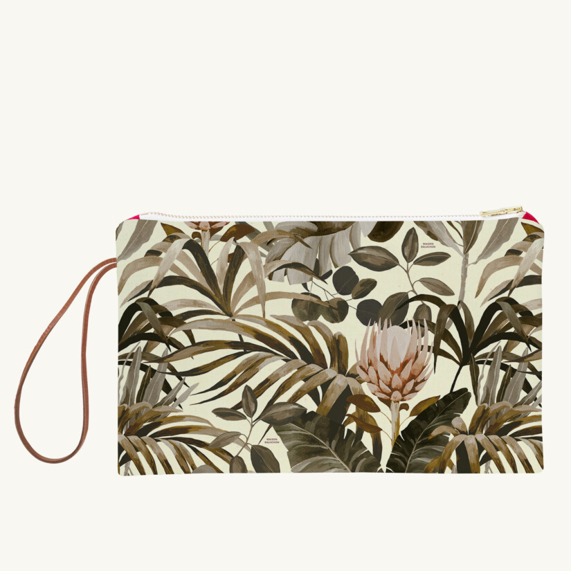 Long pouch Tropical N°14 custom-made by Maison Baluchon