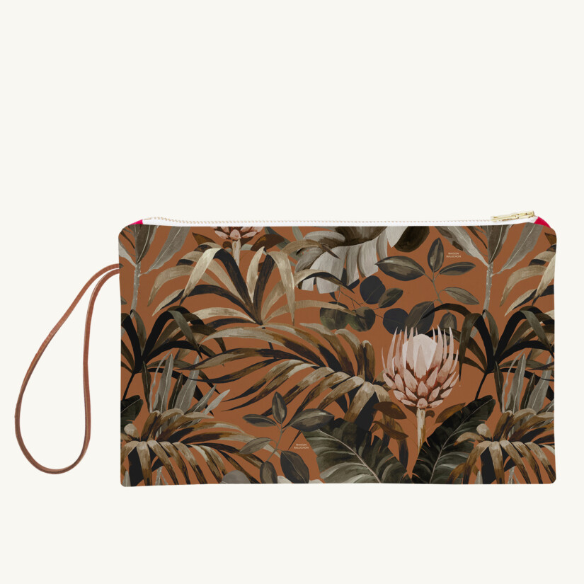 Long pouch Tropical N°16 custom-made by Maison Baluchon