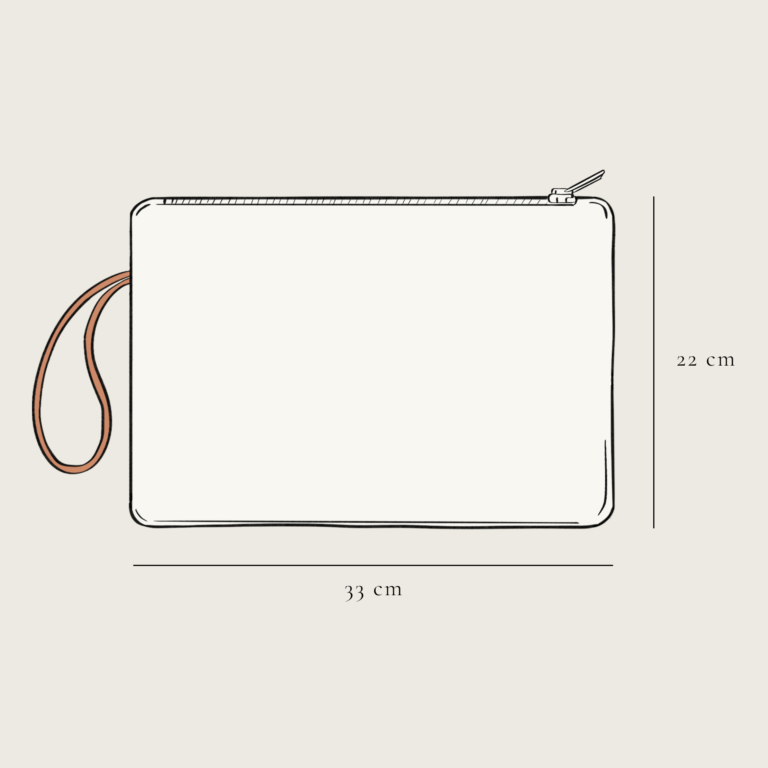 Technical drawing - Maxi zipped pocket, measures