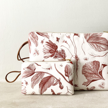 Pochettes collection Herbier du roi - Compartimentez votre sacs gâce à nos différentes tailles de pochettes zippées