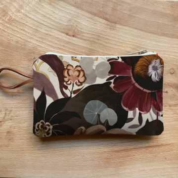 Mini zipped pouch with floral print Inde N°03