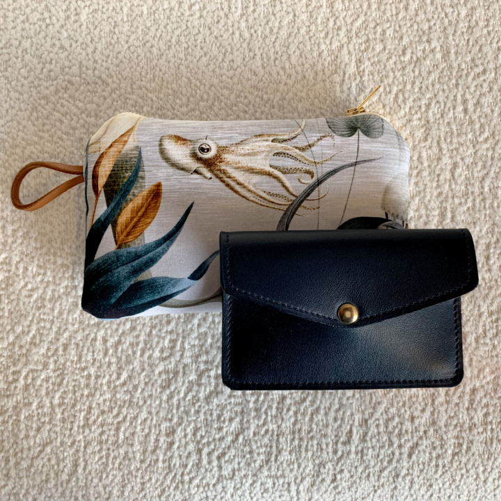 Mini zipped pouch with Mythe N°01 motif - between heaven and earth -